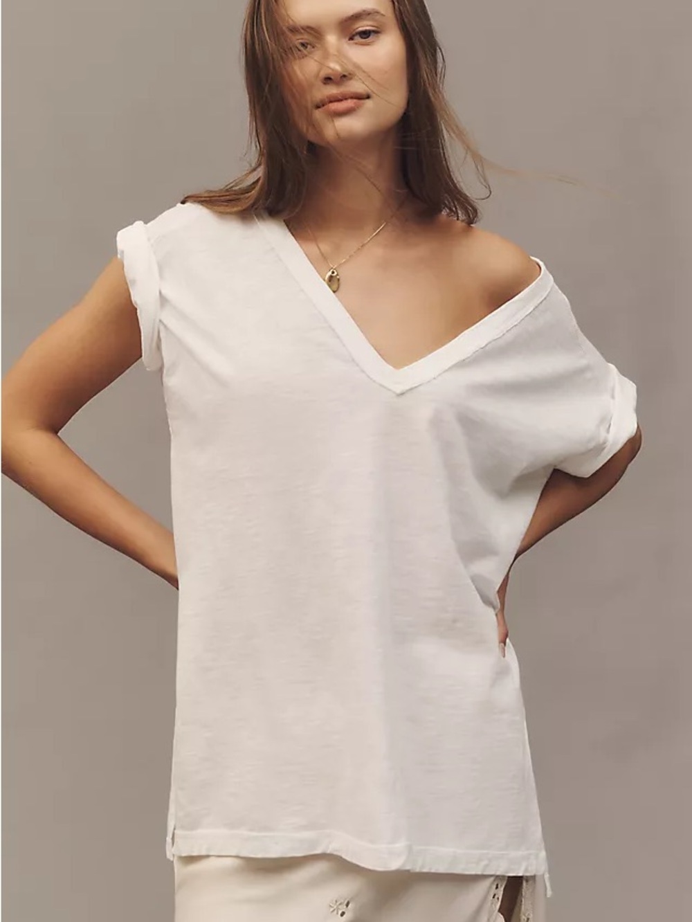 Anthropologie Pilcro Jordyn Vneck tee